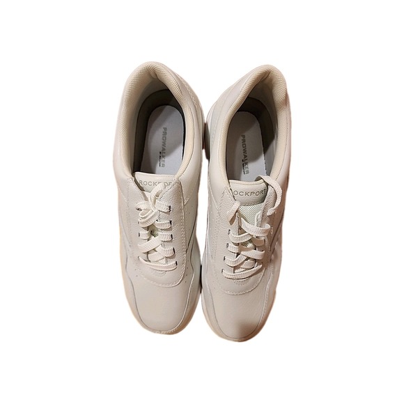 Comfortable White Leather Sneakers Walking Shoes Casual Everyday - Picture 5 of 6